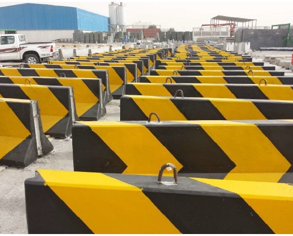 Precast concrete safety barriers