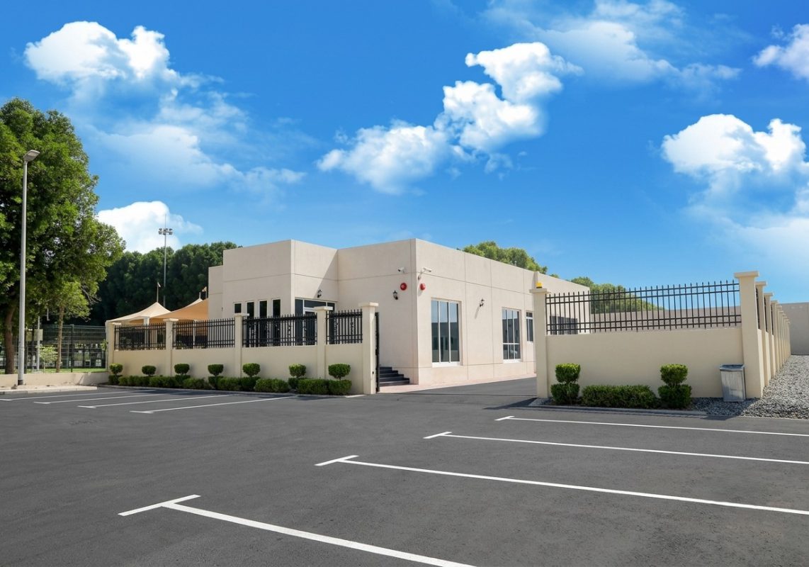 Precast administration and office building with boundary wall and parking by Al Wathba Cement Industries